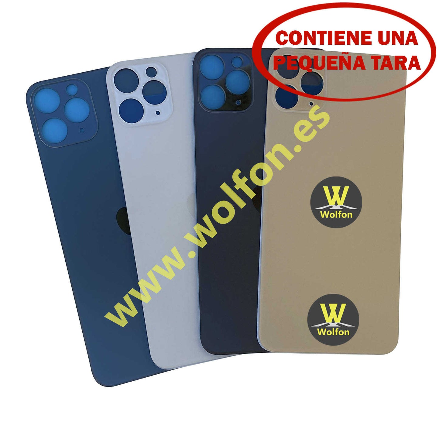 OUTLET PARTE TRASERA IPHONE 11 PRO MAX CON TARA (Agujero de Cámara Grande) con Adhesivo