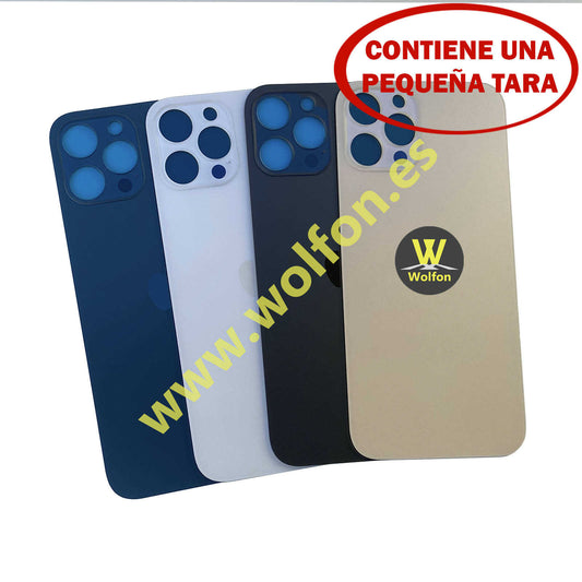 OUTLET PARTE TRASERA IPHONE 12 PRO MAX CON TARA (Agujero de Cámara Grande) con Adhesivo