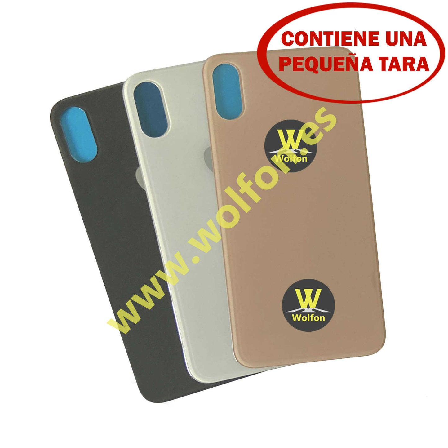 OUTLET PARTE TRASERA IPHONE XS CON TARA (Agujero de Cámara Grande) con Adhesivo