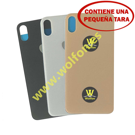 OUTLET PARTE TRASERA IPHONE XS MAX CON TARA (Agujero de Cámara Grande) con Adhesivo